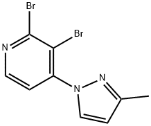 2,3-Dibromo-4-(3-methyl-1H-pyrazol-1-yl)pyridine Struktur