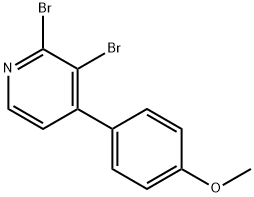 2,3-Dibromo-4-(4-methoxyphenyl)pyridine Struktur