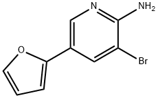 2-Amino-3-bromo-5-(2-furyl)pyridine Struktur