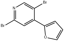 2,5-Dibromo-4-(2-furyl)pyridine Struktur