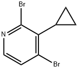 2,4-Dibromo-3-(cyclopropyl)pyridine Struktur