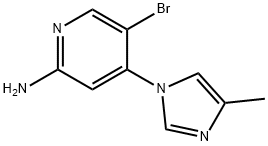 2-Amino-5-bromo-4-(4-methylimidazol-1-yl)pyridine Struktur