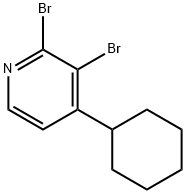 2,3-Dibromo-4-(cyclohexyl)pyridine Struktur