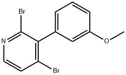 2,4-Dibromo-3-(3-methoxyphenyl)pyridine Struktur