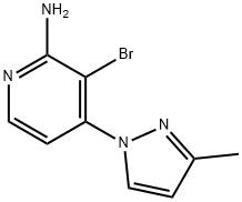 2-Amino-3-bromo-4-(3-methyl-1H-pyrazol-1-yl)pyridine Struktur