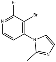 2,3-Dibromo-4-(2-methylimidazol-1-yl)pyridine Struktur