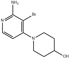 2-Amino-3-bromo-4-(4-hydroxypiperidin-1-yl)pyridine Struktur