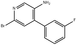 2-Bromo-5-amino-4-(3-fluorophenyl)pyridine Struktur