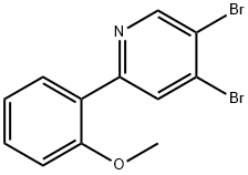 3,4-Dibromo-6-(2-methoxyphenyl)pyridine Struktur