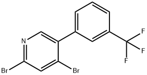 2,4-Dibromo-5-(3-trifluoromethylphenyl)pyridine Struktur