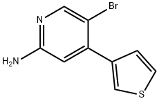 5-Bromo-2-amino-4-(3-thienyl)pyridine Struktur