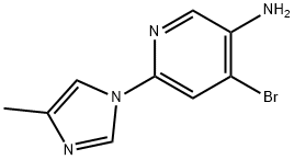 4-Bromo-3-amino-6-(4-methylimidazol-1-yl)pyridine Struktur