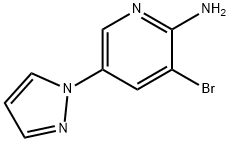 2-Amino-3-bromo-5-(1H-pyrazol-1-yl)pyridine Struktur