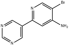 5-BROMO-2-(PYRIMIDIN-5-YL)PYRIDIN-4-AMINE Struktur