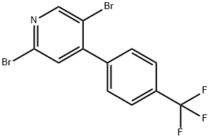 2,5-Dibromo-4-(4-trifluoromethylphenyl)pyridine Struktur