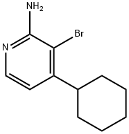 2-Amino-3-bromo-4-(cyclohexyl)pyridine Struktur