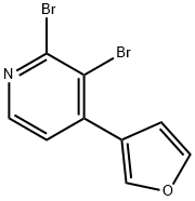 2,3-Dibromo-4-(3-furyl)pyridine Struktur