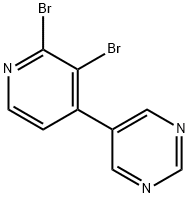 2,3-Dibromo-4-(5-pyrimidyl)pyridine Struktur