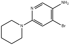 4-Bromo-3-amino-6-(piperidino)pyridine Struktur