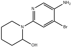 4-Bromo-3-amino-6-(2-hydroxypiperidin-1-yl)pyridine Struktur