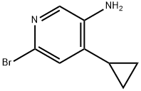 2-Bromo-5-amino-4-(cyclopropyl)pyridine Struktur