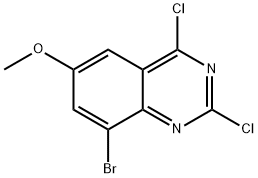 8-bromo-2,4-dichloro-6-methoxyquinazoline Struktur