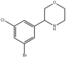 3-(3-BROMO-5-CHLOROPHENYL)MORPHOLINE Struktur