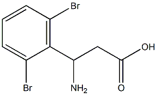 3-amino-3-(2,6-dibromophenyl)propanoic acid Struktur