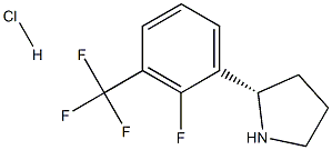 (2S)-2-[2-FLUORO-3-(TRIFLUOROMETHYL)PHENYL]PYRROLIDINE HYDROCHLORIDE Struktur