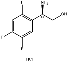 (2R)-2-AMINO-2-(2,4,5-TRIFLUOROPHENYL)ETHANOL HCL Struktur