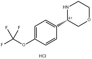 (3S)-3-[4-(TRIFLUOROMETHOXY)PHENYL]MORPHOLINE HYDROCHLORIDE Struktur