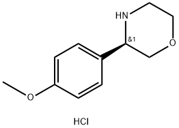 (3R)-3-(4-METHOXYPHENYL)MORPHOLINE HYDROCHLORIDE Struktur