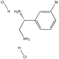 (1R)-1-(3-BROMOPHENYL)ETHANE-1,2-DIAMINE DIHYDROCHLORIDE Struktur