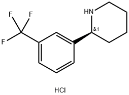 (2S)-2-[4-(TRIFLUOROMETHYL)PHENYL]PIPERIDINE HYDROCHLORIDE Struktur