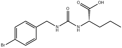 2-({[(4-bromophenyl)methyl]carbamoyl}amino)pentanoic acid Struktur