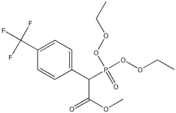 (Diethoxy-phosphoryl)-(4-trifluoromethyl-phenyl)-acetic acid methyl ester Struktur