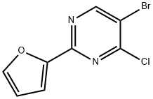 4-Chloro-5-bromo-2-(2-furyl)pyrimidine Struktur