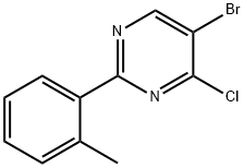 4-Chloro-5-bromo-2-(2-tolyl)pyrimidine Struktur