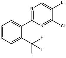 4-Chloro-5-bromo-2-(2-trifluoromethylphenyl)pyrimidine Struktur