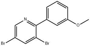 3,5-Dibromo-6-(3-methoxyphenyl)pyridine Struktur