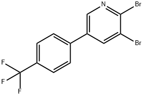 2,3-Dibromo-5-(4-trifluoromethylphenyl)pyridine Struktur