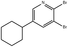 2,3-Dibromo-5-cyclohexylpyridine Struktur