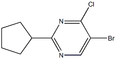 4-Chloro-5-bromo-2-(cyclopentyl)pyrimidine Struktur