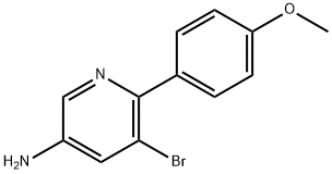 3-Amino-5-bromo-6-(4-methoxyphenyl)pyridine Struktur