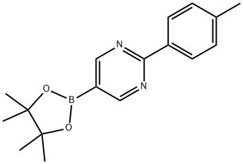 5-(4,4,5,5-tetramethyl-1,3,2-dioxaborolan-2-yl)-2-(p-tolyl)pyrimidine Struktur