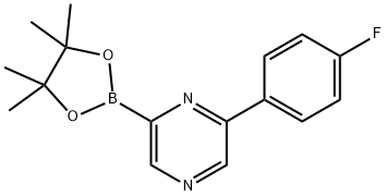 6-(4-Fluorophenyl)pyrazine-2-boronic acid pinacol ester Struktur