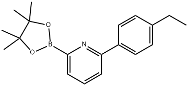 2-(4-ethylphenyl)-6-(4,4,5,5-tetramethyl-1,3,2-dioxaborolan-2-yl)pyridine Struktur