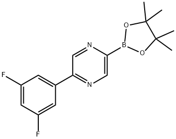 5-(3,5-Difluorophenyl)pyrazine-2-boronic acid pinacol ester Struktur