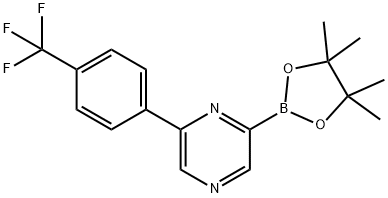 6-(4-Trifluoromethylphenyl)pyrazine-2-boronic acid pinacol ester Struktur