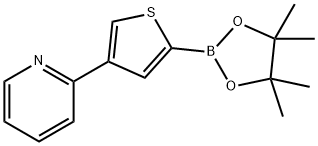 2-(5-(4,4,5,5-tetramethyl-1,3,2-dioxaborolan-2-yl)thiophen-3-yl)pyridine Struktur